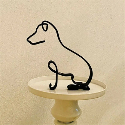 Wrought Iron Dog Statue