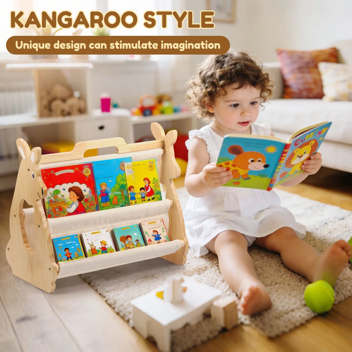 Wooden Kids Bookshelf for Tiny Dream Collection