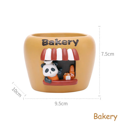 Small Panda Bakery Pots for Succulents
