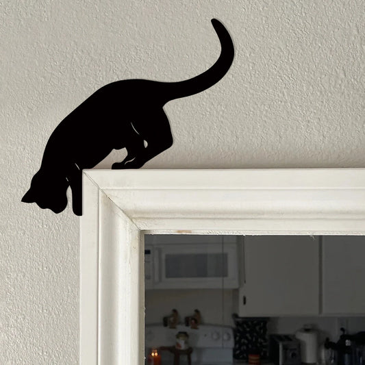 Cat looking down Door Topper Decoration