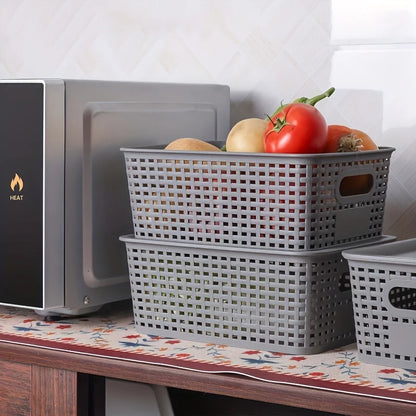 Modern Plastic Storage Baskets with Lid