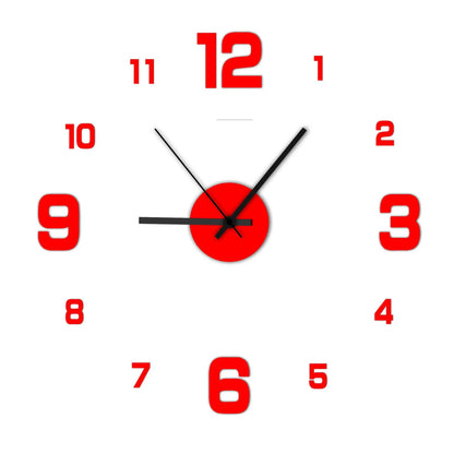 Frameless  Wall Decal Clock