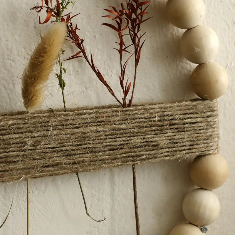 Wood Bead Wreath Wall Decor