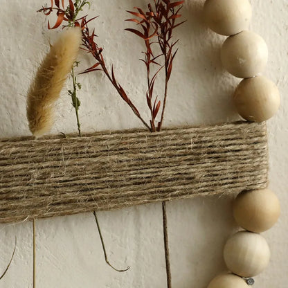 Wood Bead Wreath Wall Decor