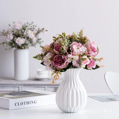 White Plastic Vases
