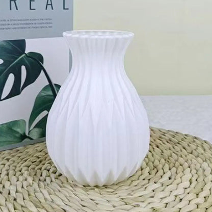 White Plastic Vases