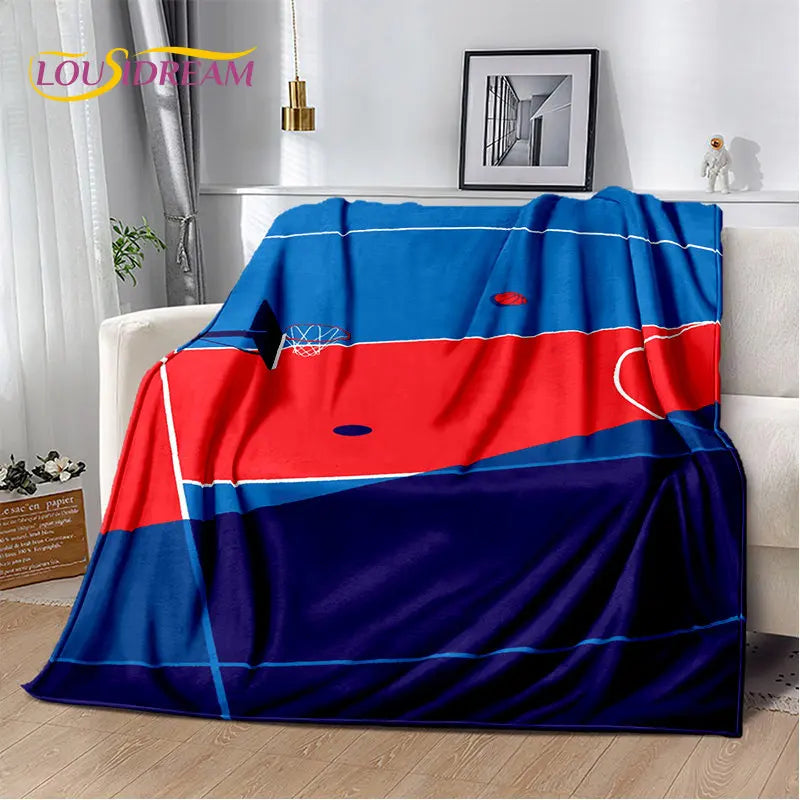 Basketball Art Cartoon Soft Plush Blanket