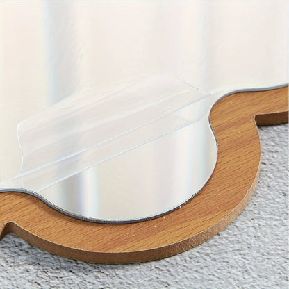 11.4in Creative Wooden Wall mirror