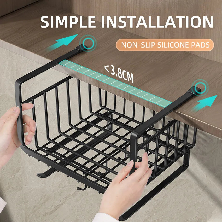 Kitchen Under Cabinet Basket Storage