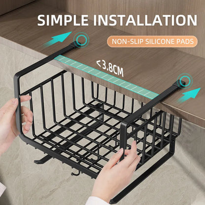 Kitchen Under Cabinet Basket Storage