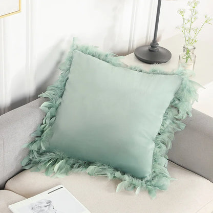 Fashion Home Decor Feather Pillow Case