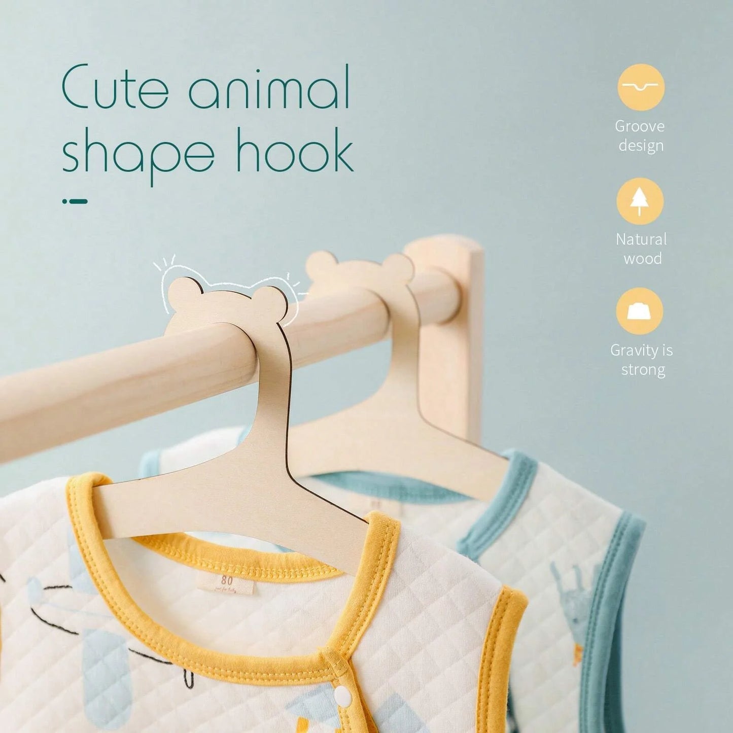 5/10/20/50pcs Baby Clothes Wooden Hangers for Tiny Dream Collection