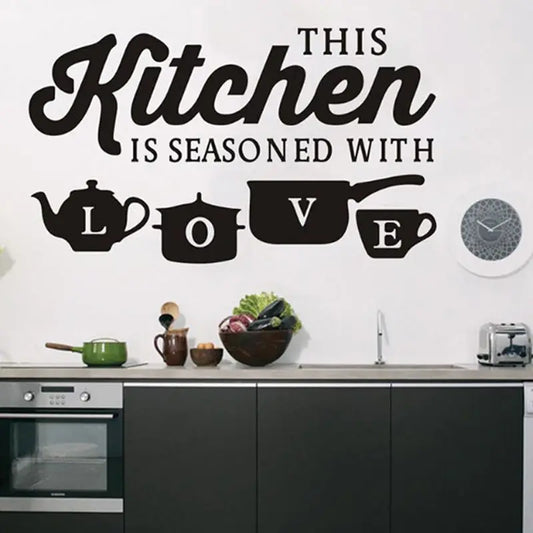 Kitchen Wall Stickers "THIS KITCHEN IS SEASONED WITH LOVE "