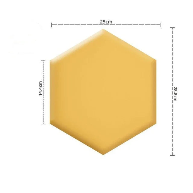 1PC Hexagon Adhesive Bed Headboard