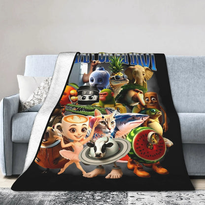 Italian Brainrot Meme Funny Blankets
