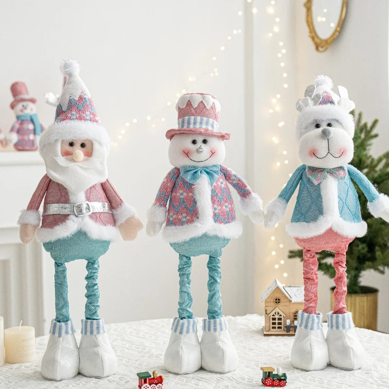 Christmas decorations - Santa Claus, snowmen, and reindeer