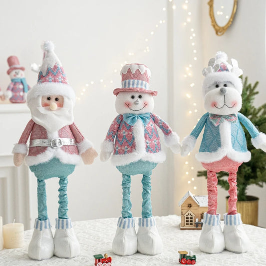 Christmas decorations - Santa Claus, snowmen, and reindeer