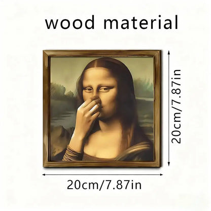 Mona Lisa Holding her Nose -Great Bathroom Wall Art