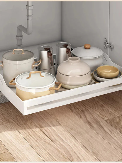 Kitchen Shelves With Slide Rails