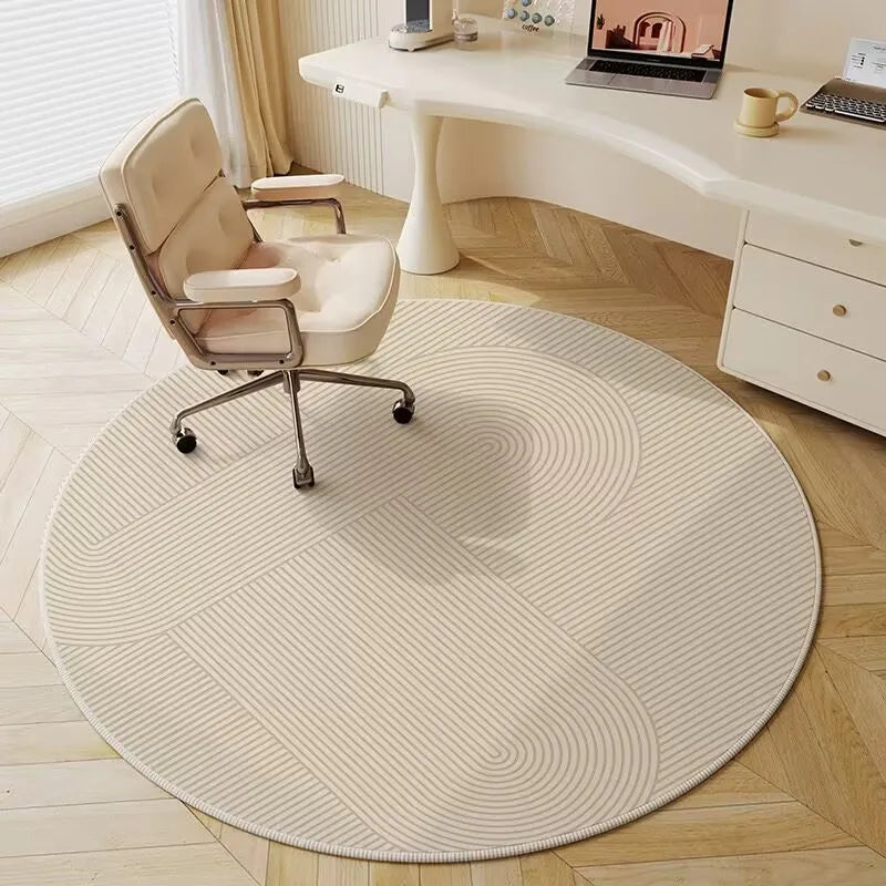 Ins Play Area Round Rugs Non-Slip Circle Classroom Rug Game Floor Mat for Bedroom Living Room Office Entryway Home Decor