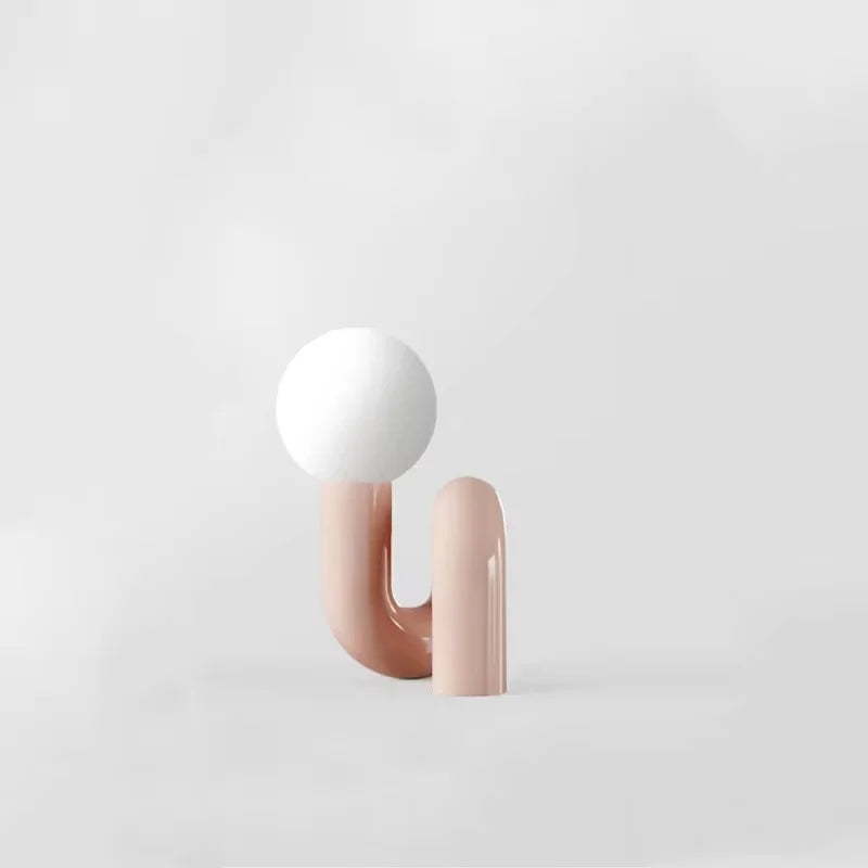 Modern glass spherical table lamp