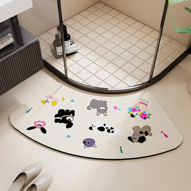 Arched Bathroom Floor Mat