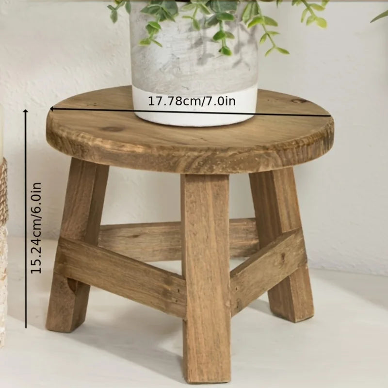 Wooden Mini Stool Display Stand