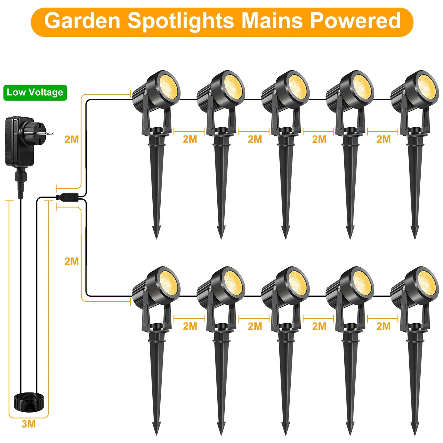 2/4/6/8/10 Landscape Lighting