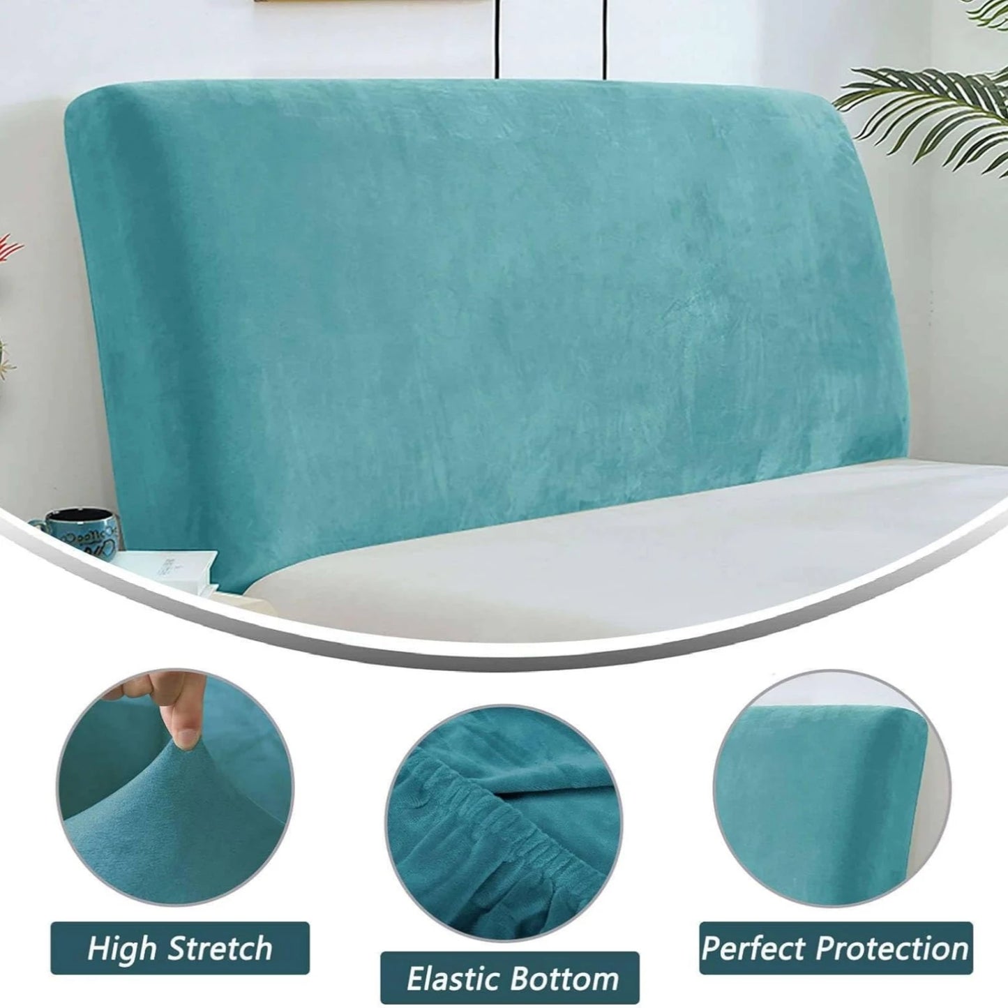 Velvet Bed Headboard Cover