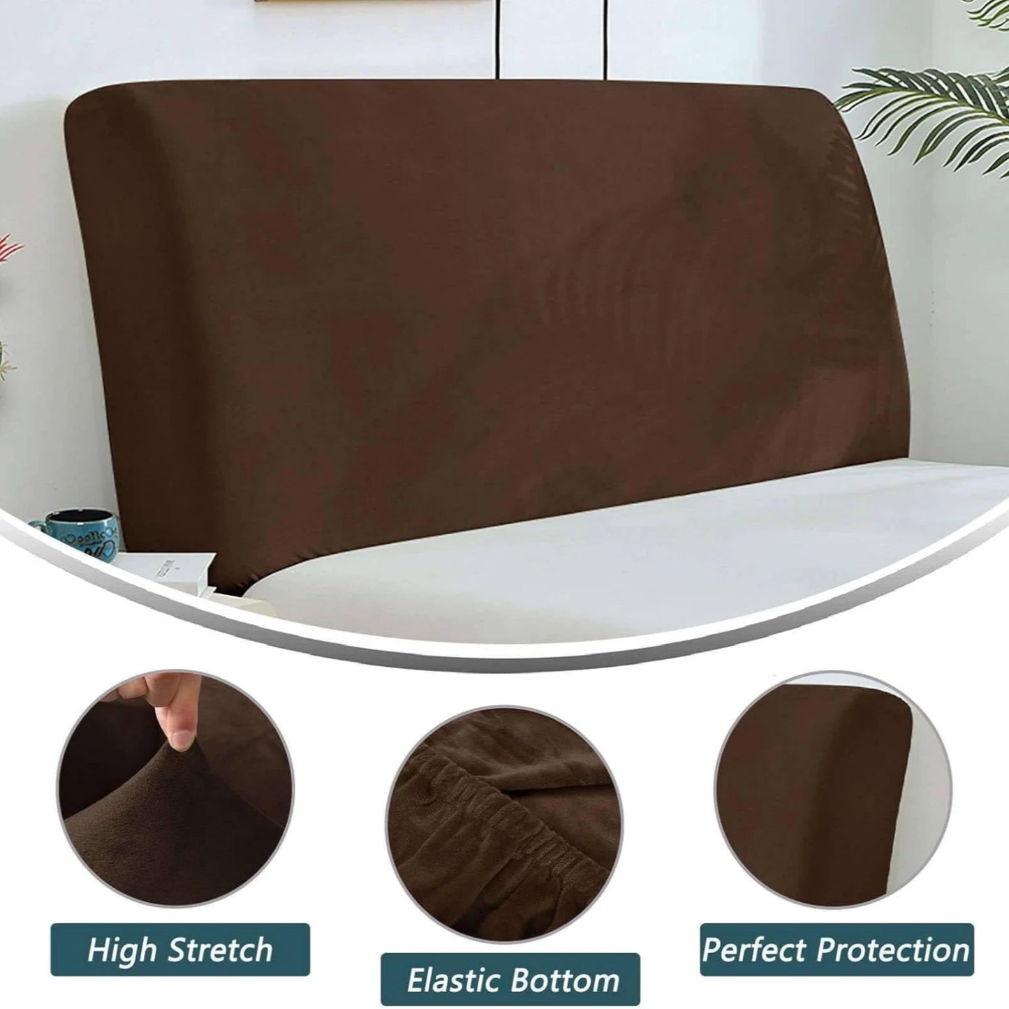 Velvet Bed Headboard Cover