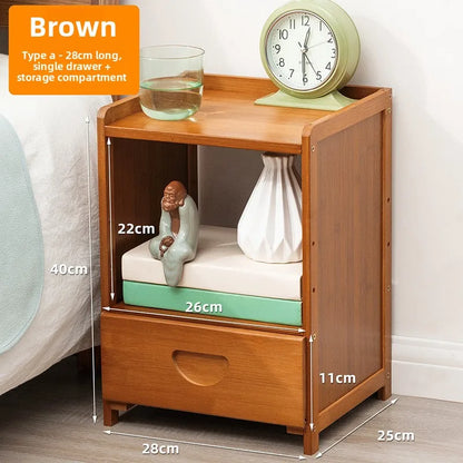 Bedside Nightstand Solid Wood
