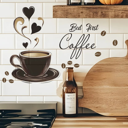 kitchen coffee cup quote wall sticker