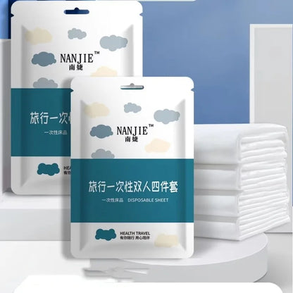 Non-Woven Bedding Set Disposable Duvet Cover 3/4pcs