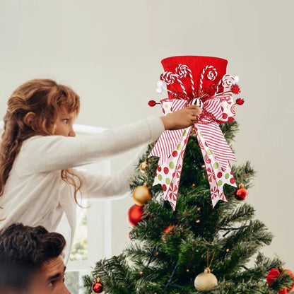Christmas Red Holiday Tree Topper