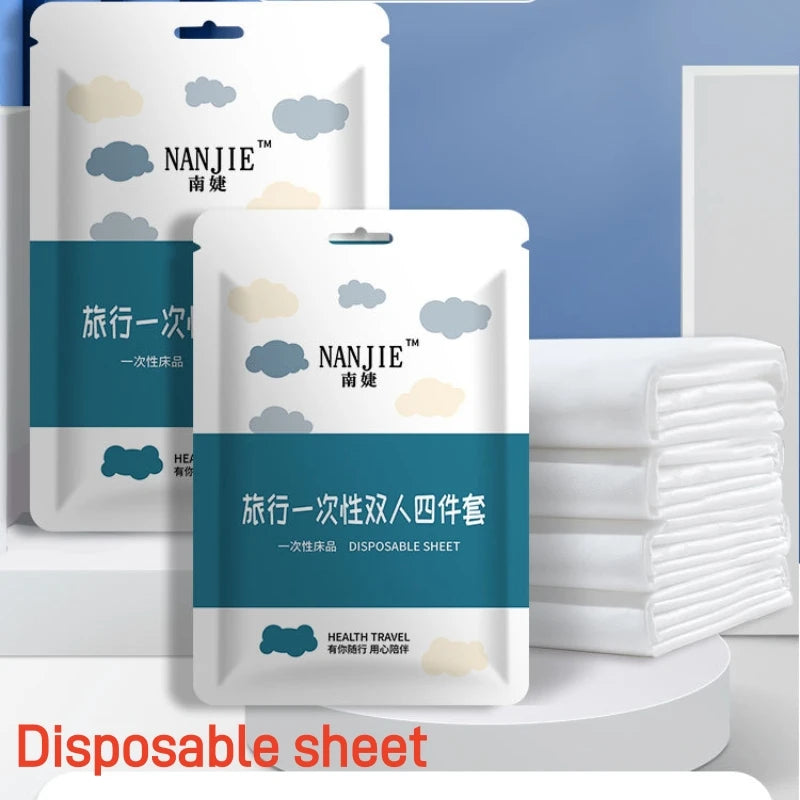 Non-Woven Bedding Set Disposable Duvet Cover 3/4pcs