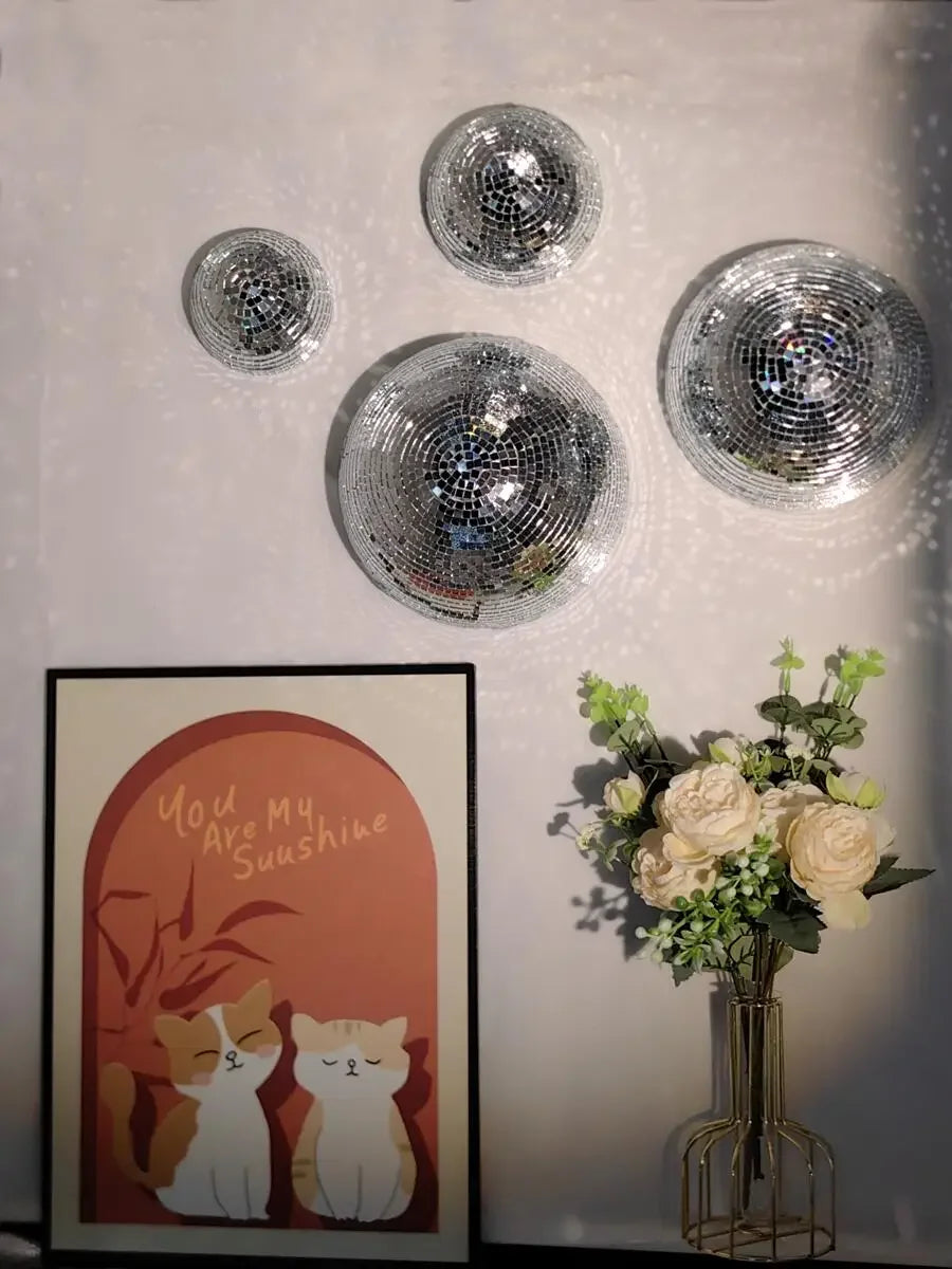 Wall Disco Ball Mirrored Designs