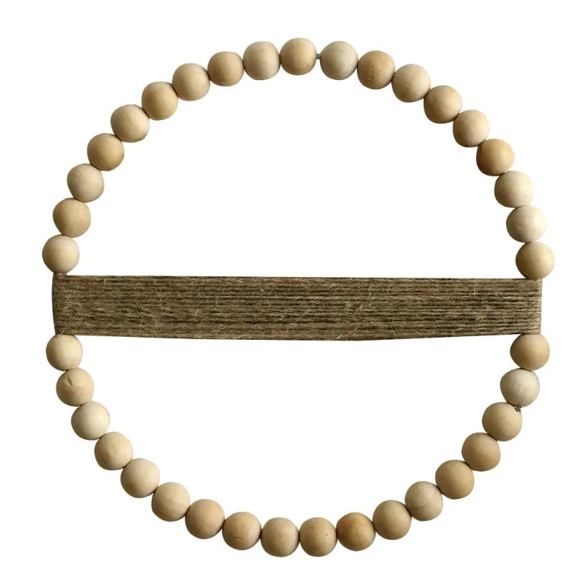 Wood Bead Wreath Wall Decor