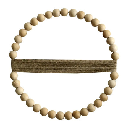 Wood Bead Wreath Wall Decor