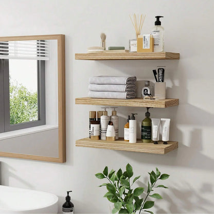 Wooden Floating Wall Shelf