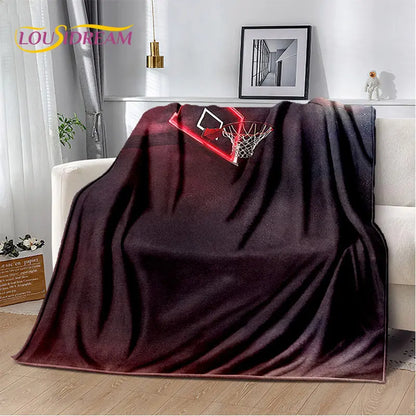 Basketball Art Cartoon Soft Plush Blanket