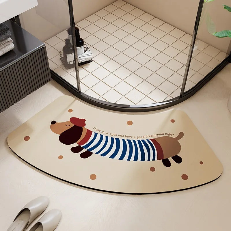 Arched Bathroom Floor Mat