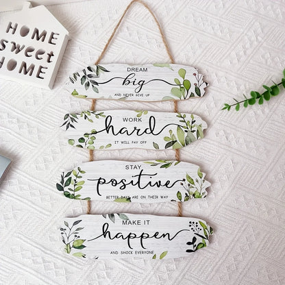 1pc Rustic Wooden Inspirational Hanging