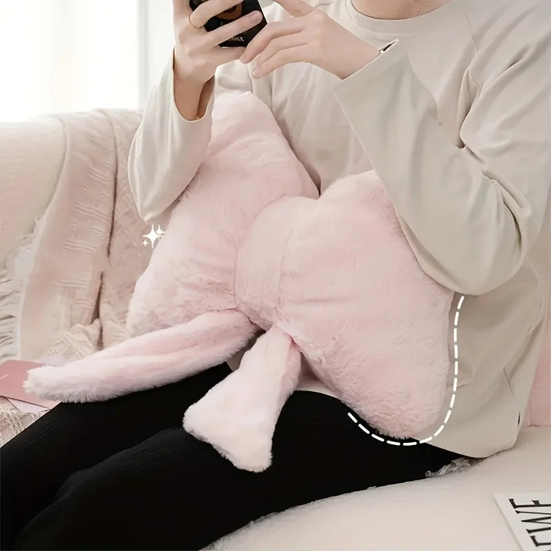 1pc Simple Pink Bow Shaped Pillows