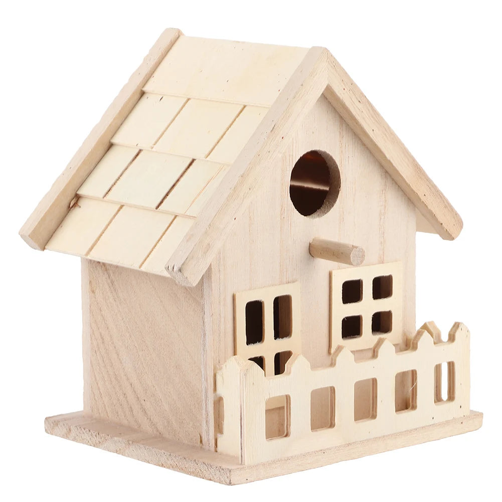 Wooden Bird House for Outdoor Use