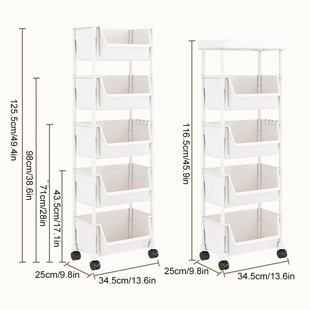 8 Different Type Shelving with Wheels