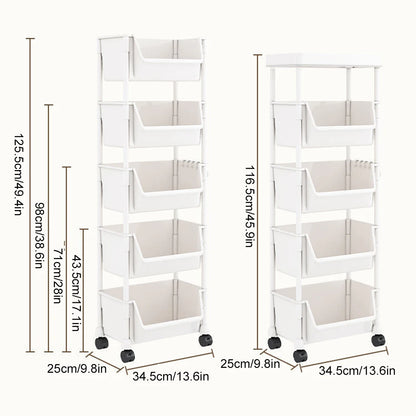 8 Different Type Shelving with Wheels