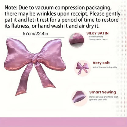 New Large Pink Satin Pillow