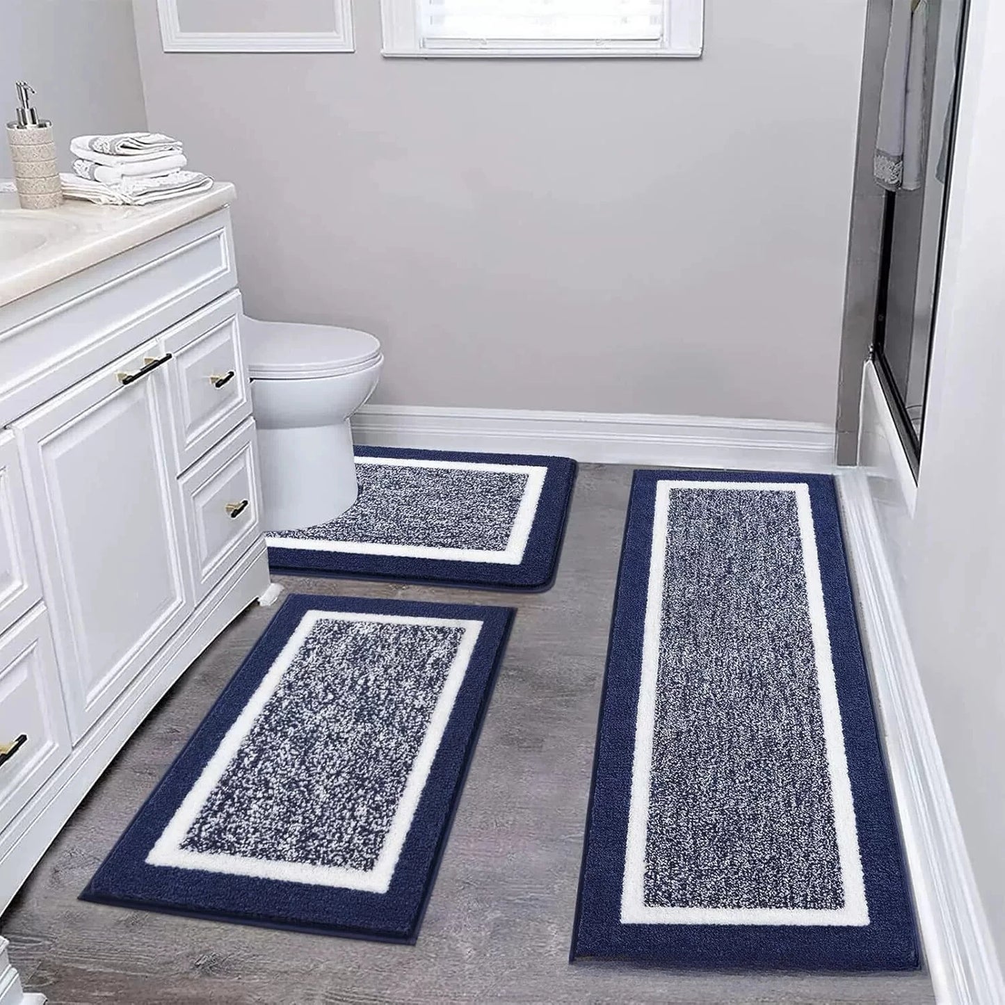 Washable Microfiber Bathroom Rugs