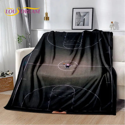Basketball Art Cartoon Soft Plush Blanket