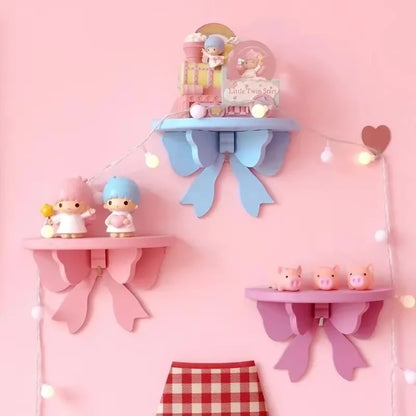 Wooden Decorative Shelves for Girls' Room in Tiny Dream Collection